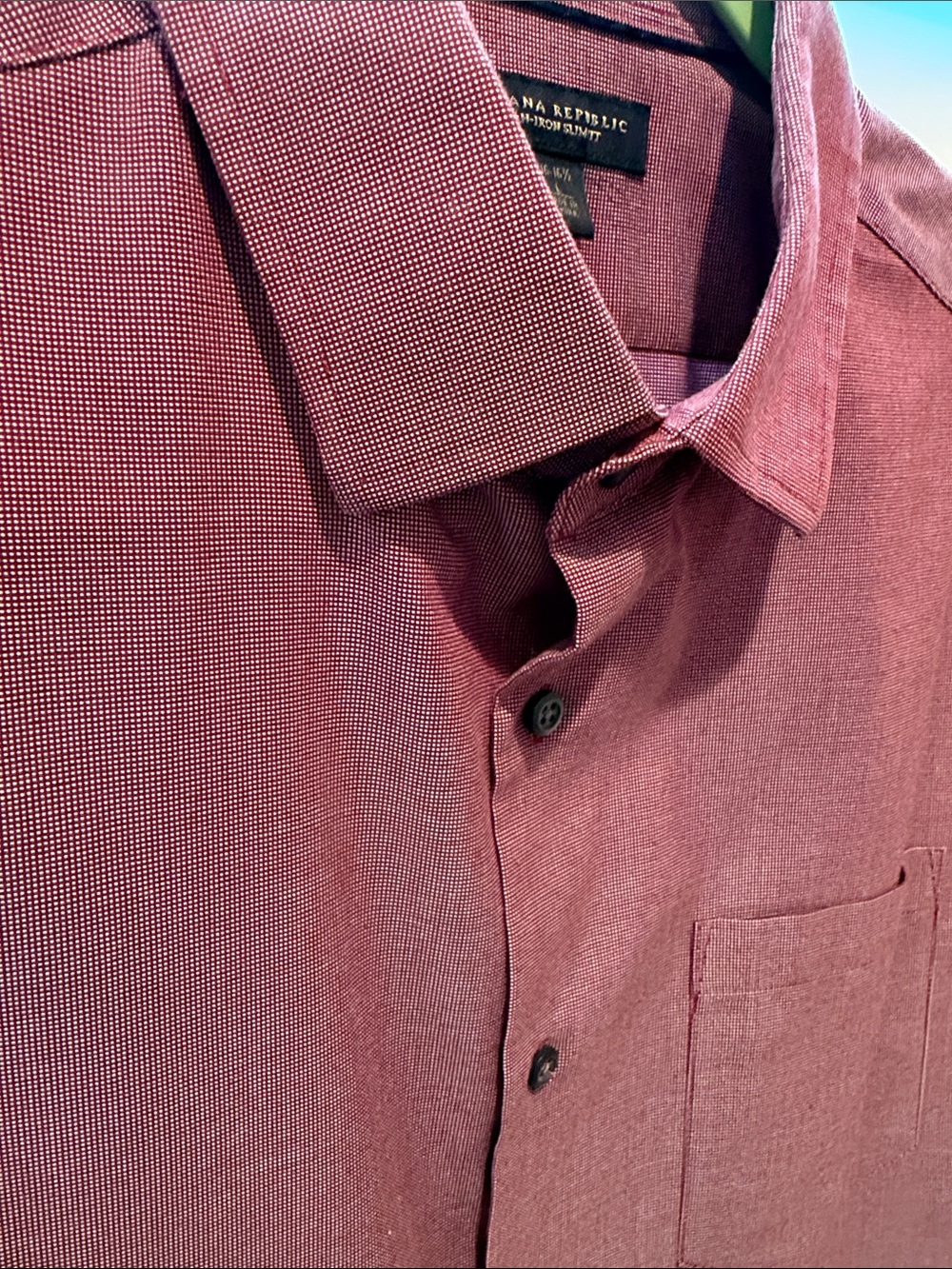 Banana Republic Men's Button-Down Shirt in Deep Wine